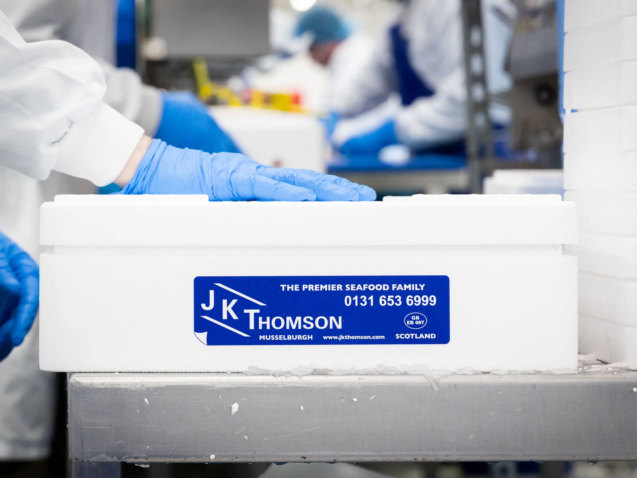 A packed J K Thomson box on the line at Musselburgh, ready for dispatch