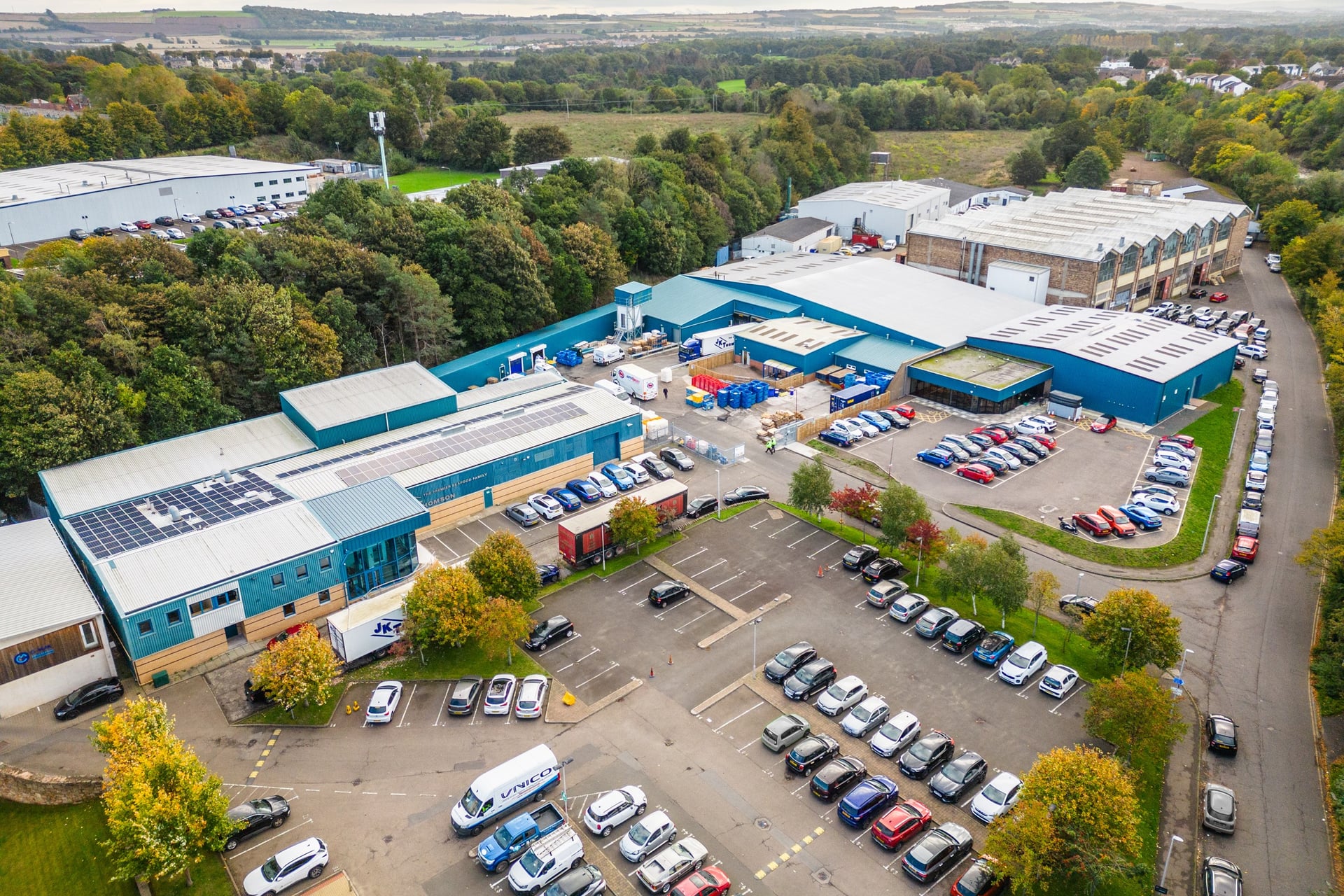 The new Musselburgh factory from the air