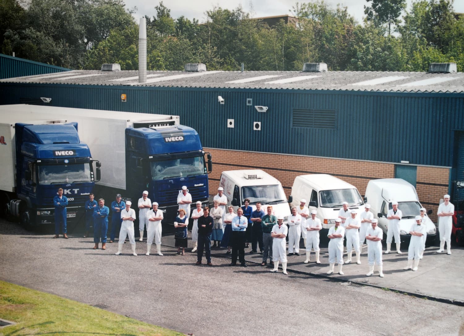 The full J K Thomson team outside the Musselburgh facility